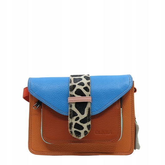 torby na ramię Torebka skórzana dwustronny odwracalny pasek damska listonoszka eko OLIVKA