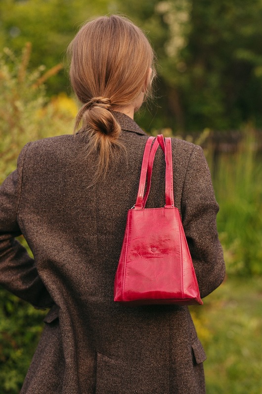torebki mini Mały skórzany worek 'POPPY'