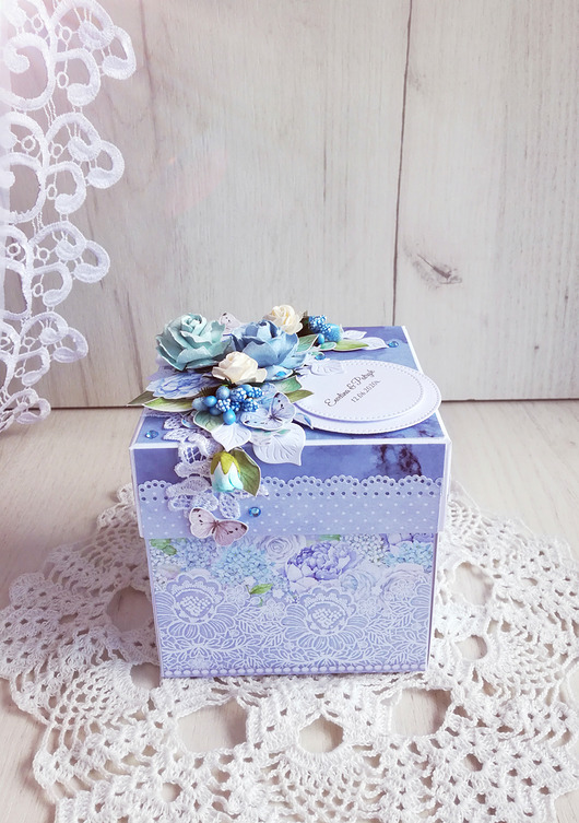 Exploding box ślubny "Serenity" GOTOWY Lulaczkowo