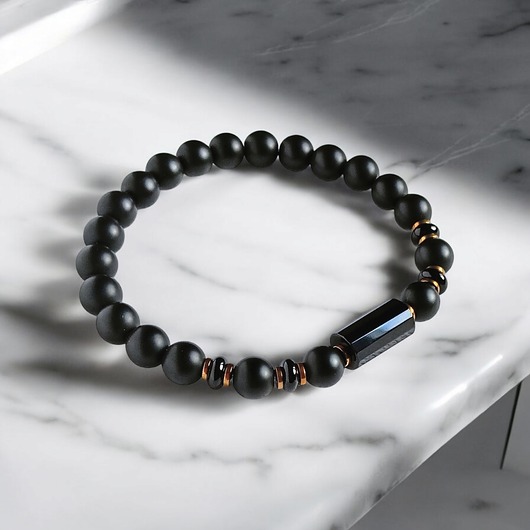 biżuteria męska ODWAGA, SIŁA :: onyks :: gold