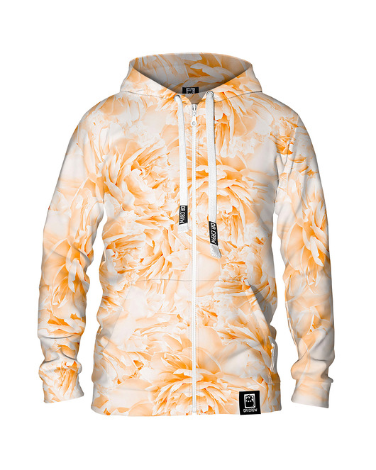 bluzy męskie Męska Bluza Expres Zamek DR.CROW Peonies Orange