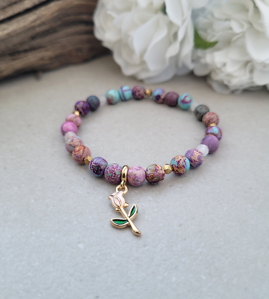 bransoletki z kamieni naturalnych Pewność siebie i motywacja z wisienkami