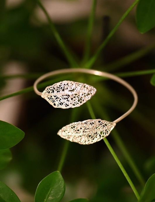 bransoletki srebrne Bransoletka Liście L8 - Srebro 925