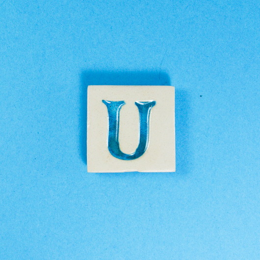 magnesy Ceramiczny magnes, niebieska literka U