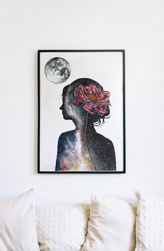 Wydruk  ilustracji Księżyc Arty arty