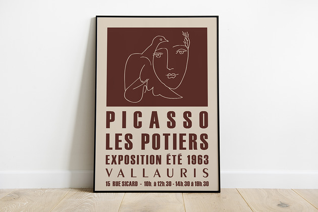 Pablo Picasso, inspiracja, plakat wystawowy Pas De LArt