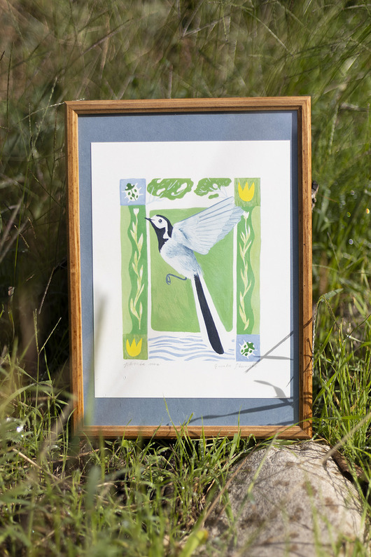 grafiki i ilustracje Print Pliszka siwa 18x24 cm
