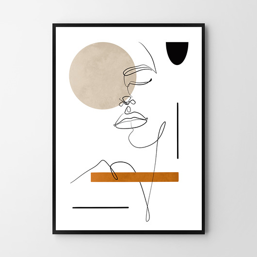 Kobieta - plakat LINIE boho styl HOG STUDIO