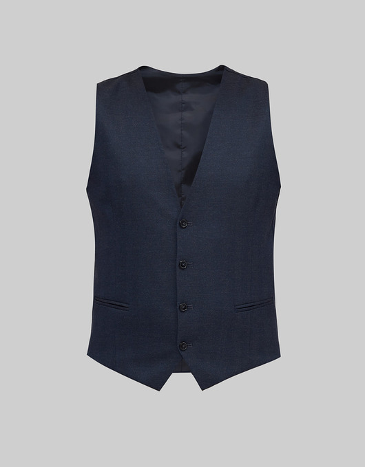 marynarki męskie Kamizelka do zestawu zogno slim fit granatowy