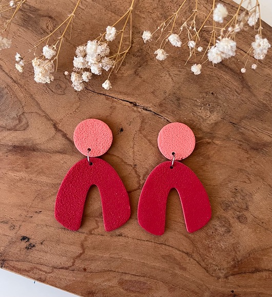 kolczyki z masy plastycznej Kolorowe kolczyki z gliny