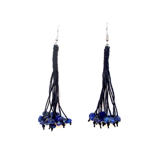 kolczyki z kamieniami Lapis lazuli kolczyki Nature