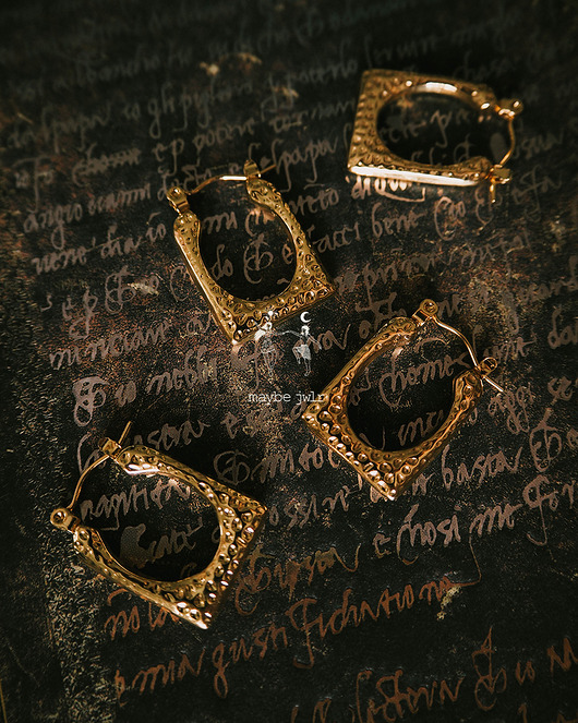 kolczyki pozłacane Kolczyki pozłacane Statement Hoops