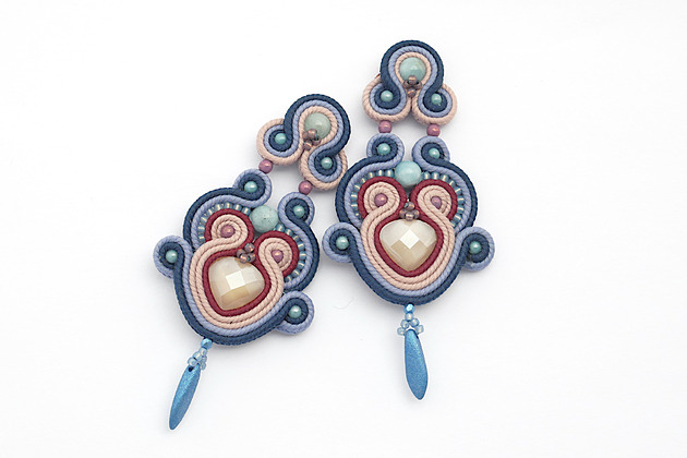 kolczyki soutache Boho kolczyki