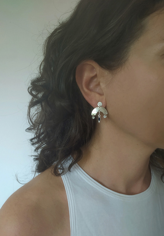 kolczyki srebrne Kolczyki MEXICO - srebro 925, prawdziwe szafiry