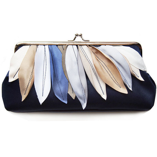 Unikatowa mała kopertowka - navy & beige funnyandsunny