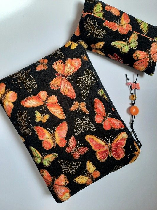 kosmetyczki P. Komplet w motylki