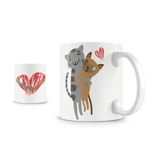 Kubek. zakochane kotki Love Life and Forest