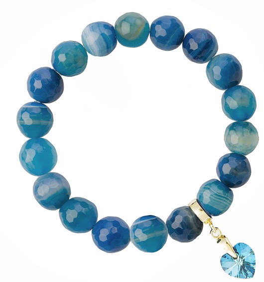 BRANSOLETKA Z AGATÓW Z KRYSZTAŁEM SWAROVSKi® Coccola JEWELLERY
