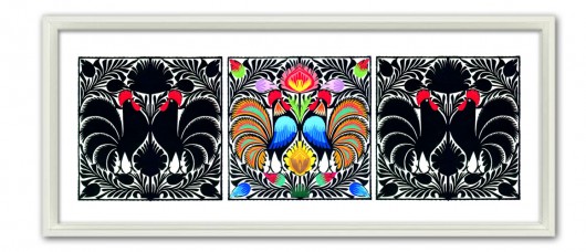 Chic & Chock (Roosters Art Papercutouts) na ludowo