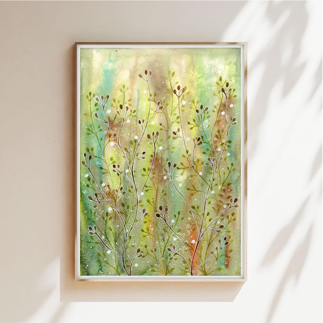 obrazy Oryginalna akwarela. Łąka A4