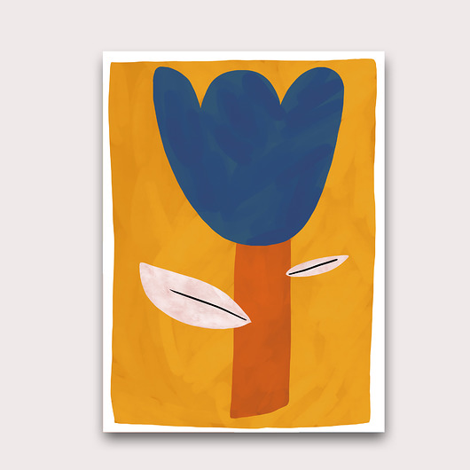 plakaty Plakat niebieski tulipan