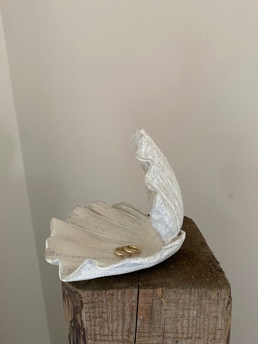 pojemniki na biżuterię Ceramiczna Muszla Muszelka Skarbiec na Biżuterię Babie Lato