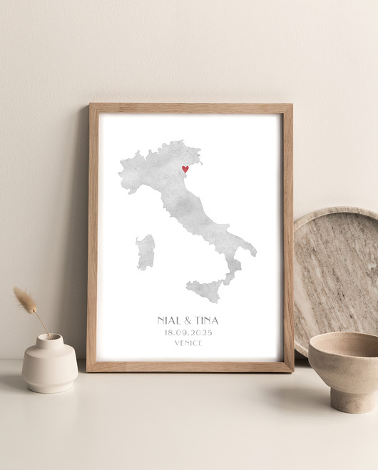 Ślub - inne Spersonalizowany Plakat Włoch Prezent Ślub