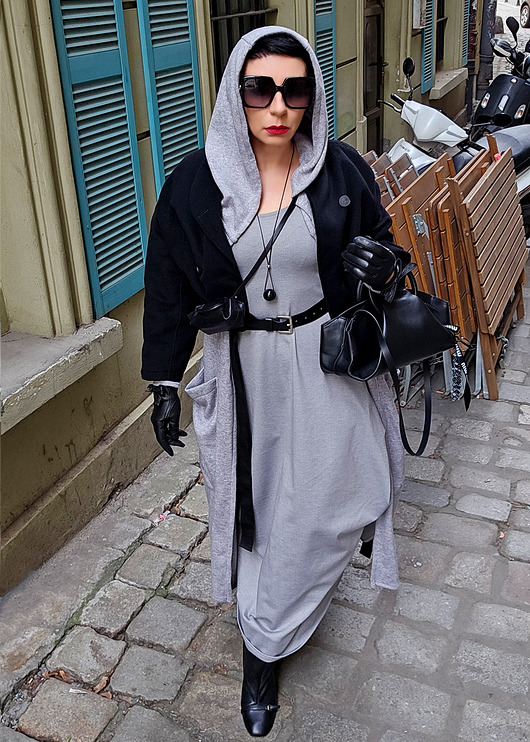 sukienki maxi damskie New SUKIENKA Szara bokserka