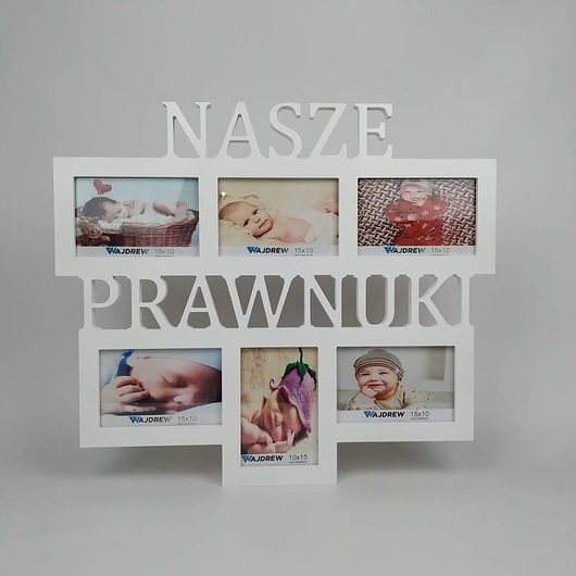 ramki na zdjęcia Multirama  Nasze Prawnuki  ramka na zdjęcia z napisem 6 zdjęć dzień Babci