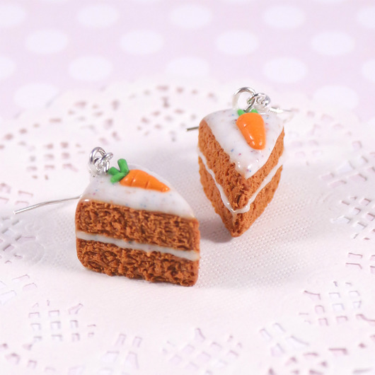 Tort marchewkowy na jesień kolczyki na prezent Lemon Lovely