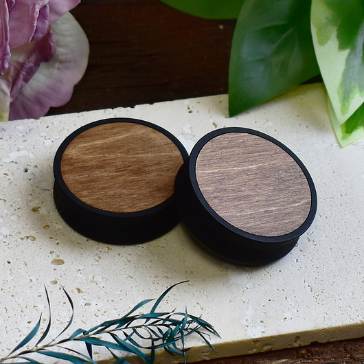 biżuteria różna Tunele do uszu 10-100mm / wypełnienie z drewna / jasne drewno