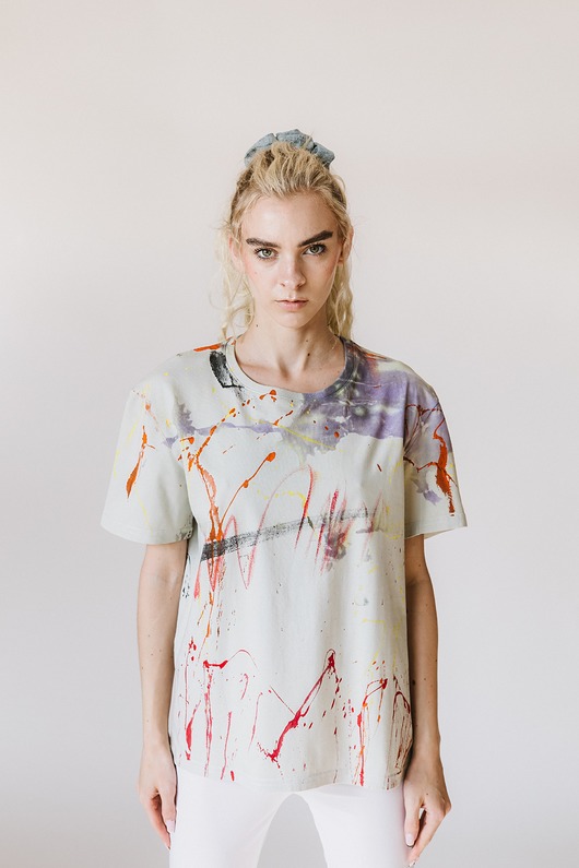 t-shirt damskie T-shirt Action Painting Color
