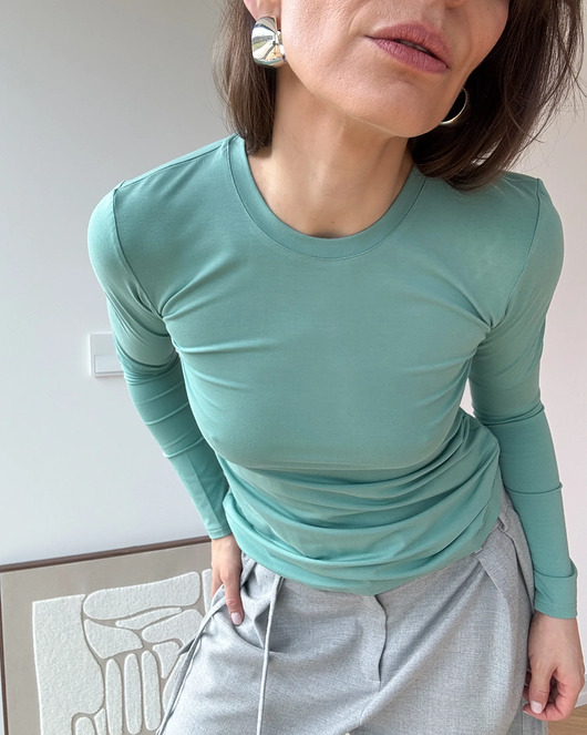 bluzki z długim rękawem damskie Longsleeve Stockholm mint cold cn