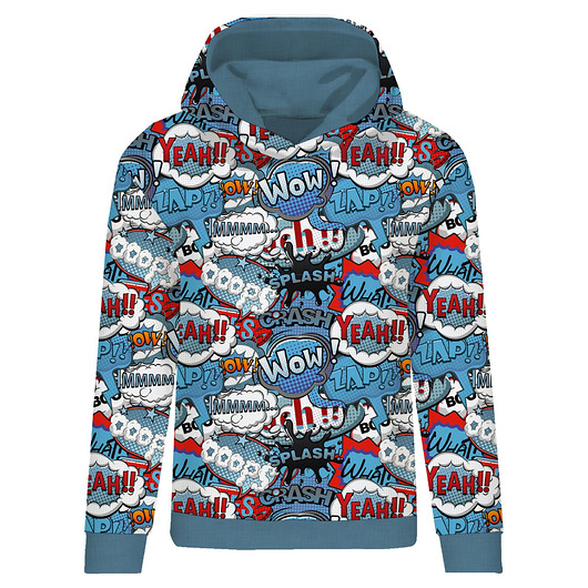 bluza z kapturem damska Bluza damska klasyczna z kapturem - KOMIKS