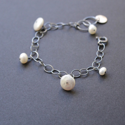 bransoletki z kamieni naturalnych Bransoletka Perłowe planety