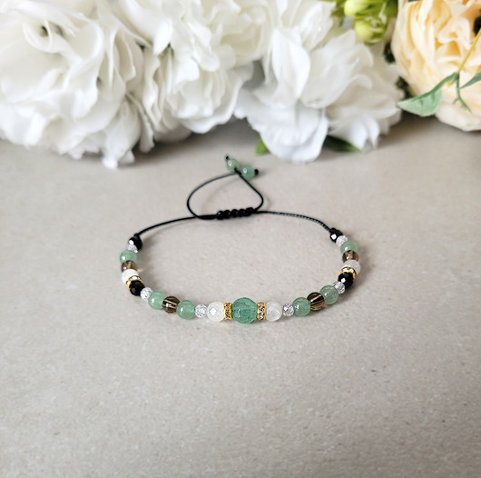 bransoletki z kamieni naturalnych RAK- Bransoletka zodiakalna regulowana