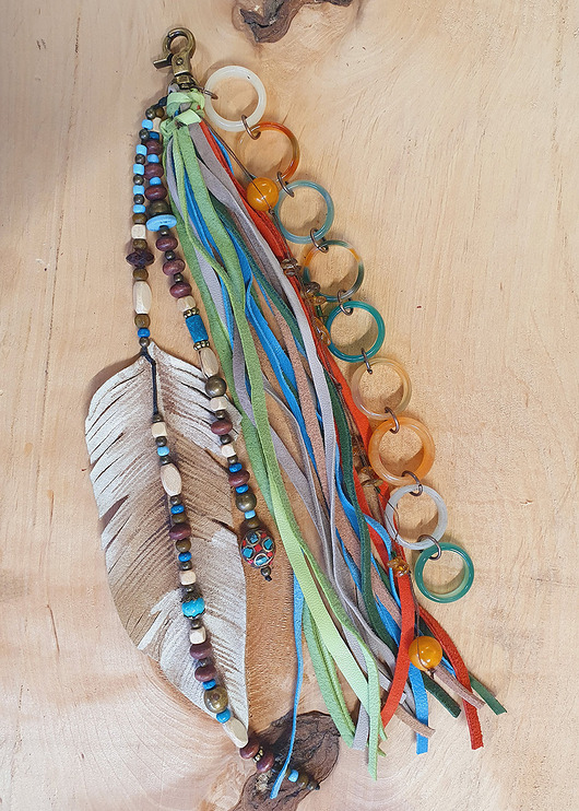 breloki Skórzany brelok boho