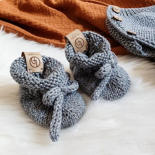 buty dziecięce Buciki niemowlęce PETITE szary