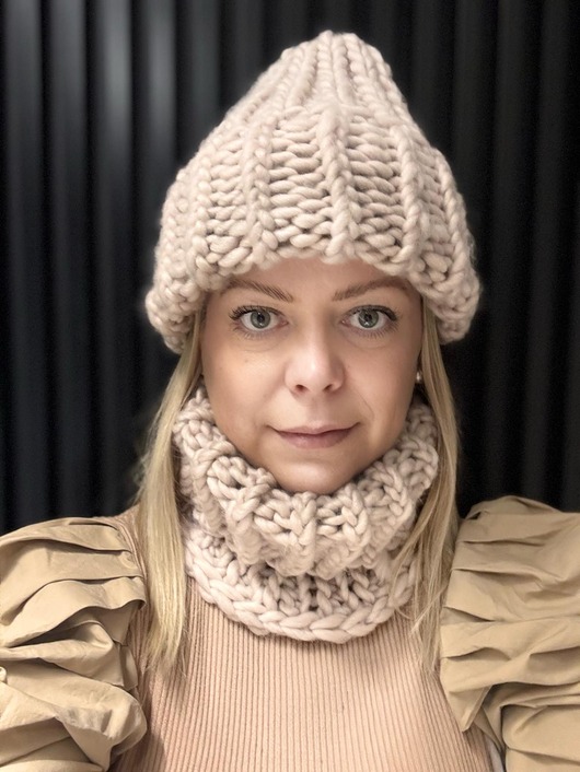 czapki damskie Beanie handmade