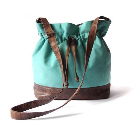 torebka midi h30-celadon&gobi chocolate-   elfagado