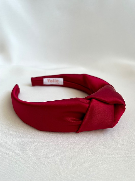 opaski do włosów Czerwona opaska supełkowa Cherry