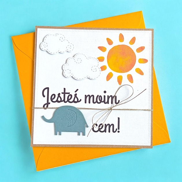 kartki scrapbooking Jesteś moim SŁOŃcem - urocza kartka dla słoneczka - NEW