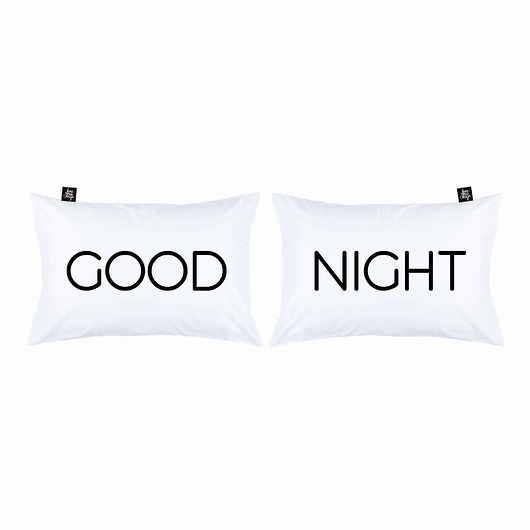 Poszewki na poduszki z napisami GOOD NIGHT Love To Sleep