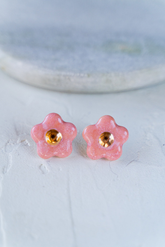 kolczyki ceramiczne Kolczyki porcelanowe BLOOM