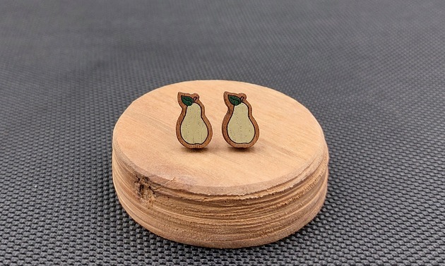 kolczyki drewniane Kolczyki drewniane GRUSZKI