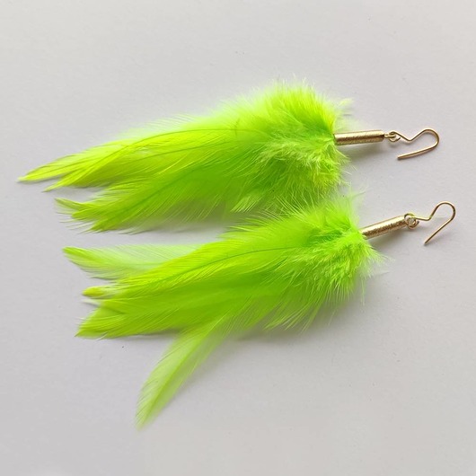 kolczyki z piórami PIÓRKO kolczyki