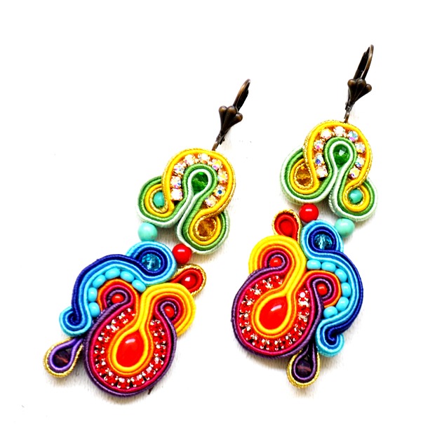 kolczyki soutache Sutaszowe kolczyki ROSARIO