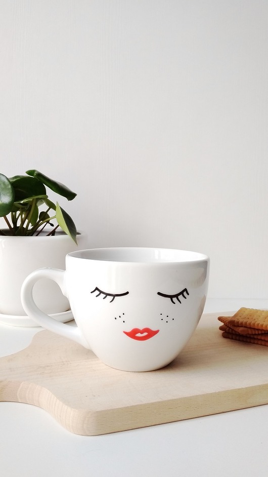 kubek XL 500 ml dziewczynka MUKI design