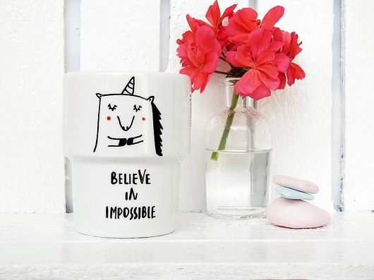 kubek 300 ml bez ucha believe in impossible MUKI design