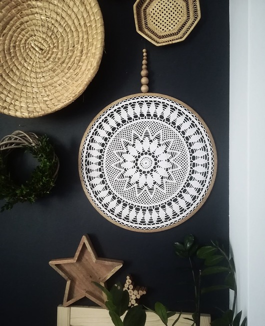Łapacz snów biały 45 cm Wooden Love